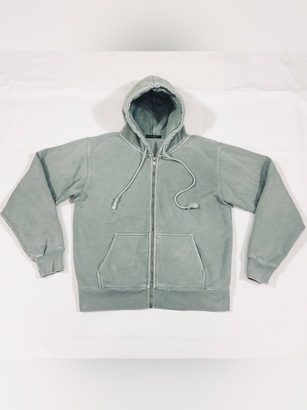 Brandy Melville Christy Hoodie Sweatshirt Womens OS Full Zip Heavyweight Sage